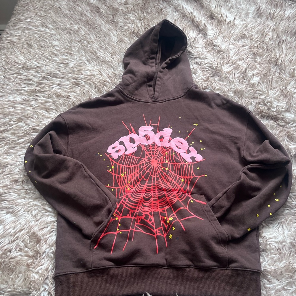Sp5der Hoodie Brown